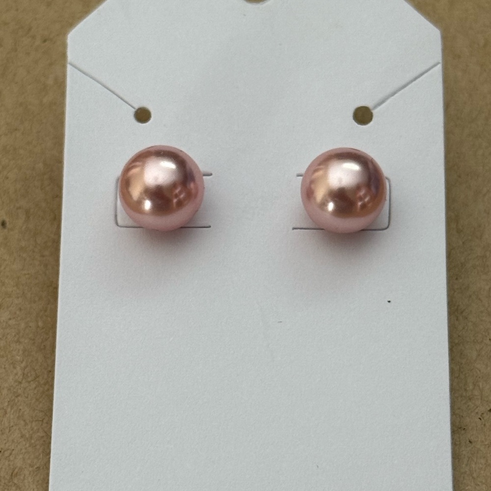 Elegant Pink Pearl Rhinestone Jewelry Set NEW - Picture 5 of 5